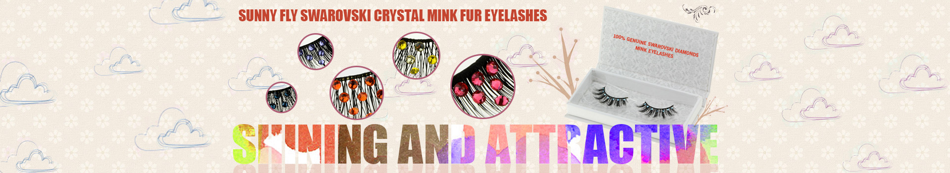 Swarovski Crystal Mink Fur Ögonfransar MS22