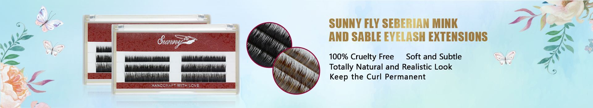 100% Siberian Mink Fur Eyelash Extensions