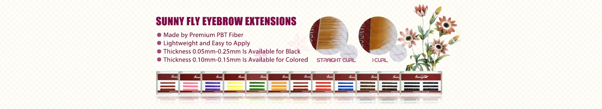 Premium Eyebrow Extensions SE12 (Baby Pink)
